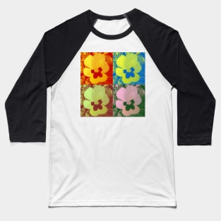 Pansy Pop Art Baseball T-Shirt